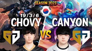 GEN Chovy vs GEN Canyon - Chovy AATROX vs Canyon GRAGAS Top - Patch 13.24 KR Ranked