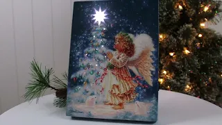 A1026 Christmas Wish 8x6 Lighted Tabletop Canvas