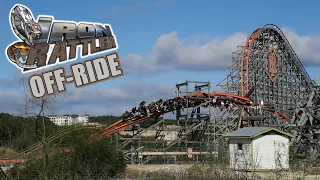 Iron Rattler Off-Ride Footage (2020-2023), Six Flags Fiesta Texas RMC Hybrid Coaster | Non-Copyright