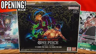 UNBOXING THE OFFICIAL ONE PIECE SET 6 BOOSTER BOX! (WINGS OF THE CAPTAIN)