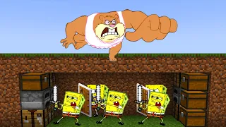 5 SpongeBob Speedruners VS Overweight Sandy Hunter