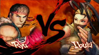 Street Fighter IV Champion Edition "RYU vs IBUKI" - HARD Arcade Mode Fight!