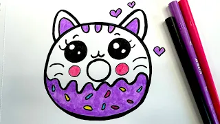 How To Draw а Kitty Donut. | Easy Step-by-Step Drawing Tutorial for Kids