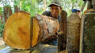 Super alot kayu nangka jenis ini bikin operator kualahan saat penggergajian papan bahan furnitur..