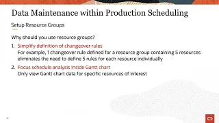 Production Scheduling Key Data Setups, Part II