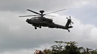 Army Westland Apache H64 ZJ199 training at Eshott Airfield