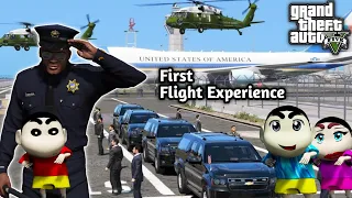 GTA 5: Police Franklin First Experience In Plane ✈️🚡Shinchan Shocked 😲|| Ps Gamester||