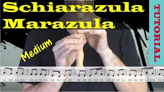 Schiarazula Marazula - Tutorial flauta con partitura | Karaoke instrumental