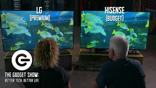 Budget vs Expensive 75" TVs: LG or HISENSE? | The Gadget Show