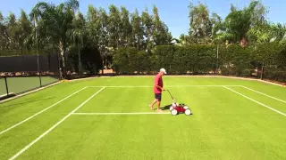 Painting Lines on a Grass Tennis Court
