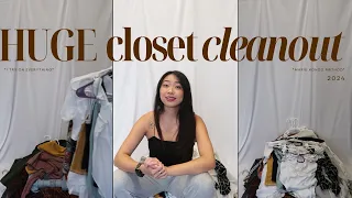 Huge Closet Cleanout 2024 | decluttering and organizing (+ donating all of my clothes)