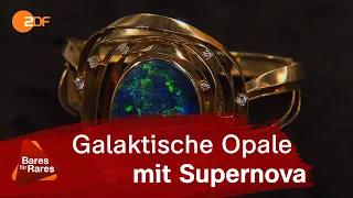 In 18-Karat gefasster Opal von Brillanten umringt | Bares für Rares