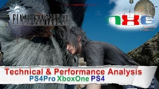 Final Fantasy XV: Graphic and Frame-rate Analysis PS4Pro, PS4, XboxOne