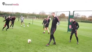 Mesut Özil Nutmeg During Training