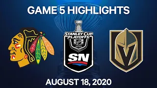 NHL Highlights | 1st Round, Game 5: Blackhawks vs. Golden Knights – Aug. 18, 2020