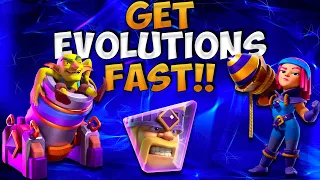 How To QUICKLY Get EVOLVED CARDS?! - CLASH ROYALE