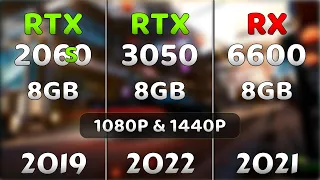 RX 6600 vs RTX 3050 vs RTX 2060 Super | Test In 8 Games at 1080P & 1440P