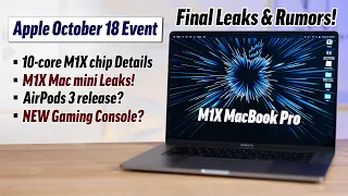 14/16" M1X MacBook Pro - Apple October 18 Event Preview!