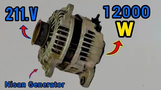 I turn free energy 211V into 12000W💡with Nisan Generator