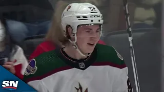 Coyotes' Logan Cooley Makes Nifty Move, Scores On Breakaway After Mo Seider Stumbles