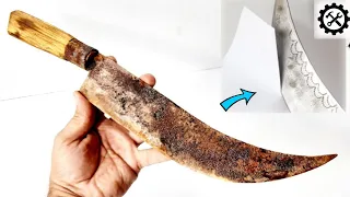 Restoration of an old rusty machete