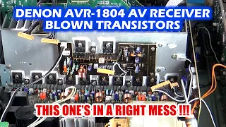 Denon AV Receiver Repair AVR-1804 Blown transistors, resistors and other stuff | UK eBay Reseller