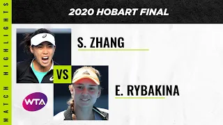 Zhang Shuai vs. Elena Rybakina | 2020 Hobart Final | WTA Highlights