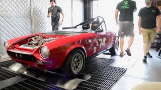 Fiat 124 Race Car on the Dyno