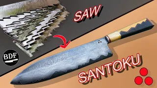 Give me some saw blades and wood, and I'll forge you a Damascus kitchen knife !!!!