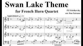 Swan Lake Theme for French Horn Quartet