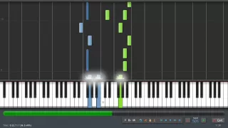 Beethoven: 9th Symphony (Ode To Joy) Piano Tutorial (50% Speed) Synthesia + Sheet Music & MIDI