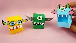 Monster basteln - Tolles papierspielzeug - Basteln mit papier