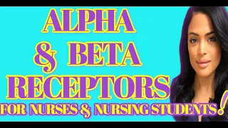 ALPHA & BETA RECEPTORS For Nurses | NCLEX