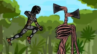 🔥Siren Head vs Predator - drawing cartoons 2 [DC2]  dv animations gv studio gv animations gp animate