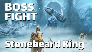 GOD OF WAR PC Dining Hall Battle - Stonebeard King, Ogre and a couple of Wulvers | BOSS FIGHT 4K