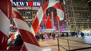 NEW YORK CITY Walking Tour [4K] ✨6th Avenue ✨Christmas Lights ✨NEW YORK Christmas Walk 2023✨