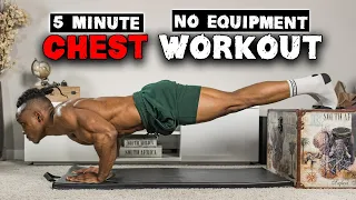 5 MINUTE CHEST WORKOUT (NO EQUIPMENT) | PUSHUPS FOR ALL PARTS OF THE CHEST