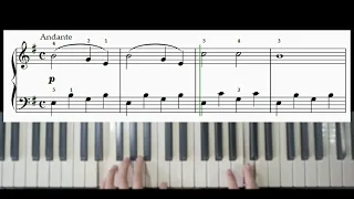 Preparatory Grade 1 Piano: Andante no. 35 op. 82 by Cornelius Gurlitt