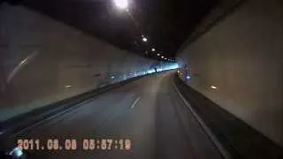 Speed camera ; Tunnel de Las Planas, Nice, France.