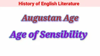 #History_of_English_Literature : Augustan Age and Age of Sensibility (18th Century)in #Hindi