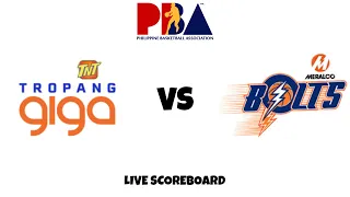 TNT Tropang Giga VS Meralco Bolts | PBA Commissioner's Cup Live Scoreboard