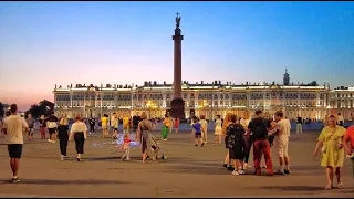 ⁴ᴷ Russia St Petersburg Walking Tour Early Morning Nevsky Avenue & Palace Square