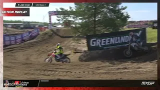 Lucas Coenen vs Oliver  | MX2 Race 1 | MXGP of Finland 2023 #MXGP #Motocross