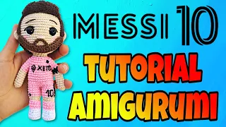 INCREÍBLE MESSI Inter Miami  amigurumi crochet tutorial paso a paso #messi #crochet #tutorial