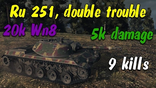 World of Tanks - Spähpanzer Ru 251 5k damage, 9 kills and 20k Wn8