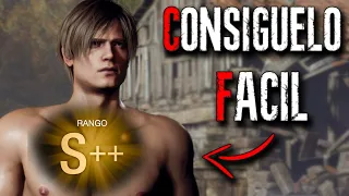 CONSIGUE RANGO S++ MUY FACIL CON LEON - MERCENARIOS RESIDENT EVIL 4 REMAKE