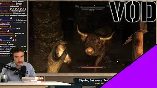 Skyrim but every time Doug is hit a random enemy spawns (VOD)