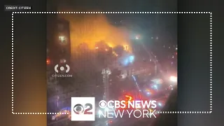 2 firefighters injured battling Brooklyn building fire