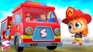 Gros camion de pompiers rouge | Comptines bébé | Dessins animés | Kids Tv Française | Préscolaires