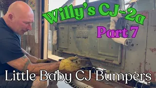 Almost There! Watch Full Custom Ian Roussel Fabricate The Bumper For Cj-2a Willy's - Part 7 🪖